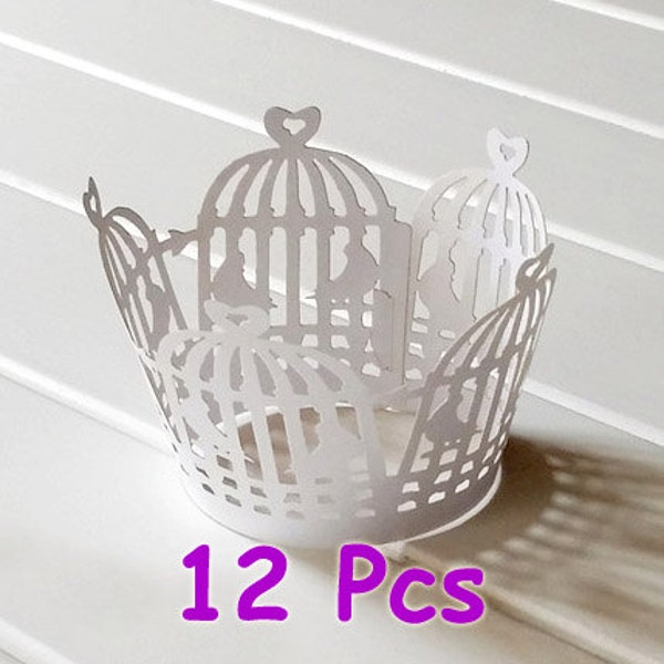 Blanc cage d'oiseau enveloppe pochoir blanc enveloppe laser fantaisie emballages de petit gâteau gâteau de mariage enveloppe dentelle wrappe