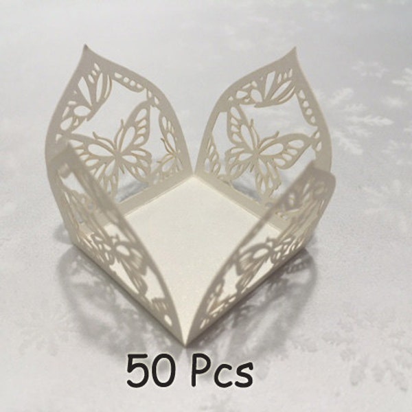 Stencil butterfly truffle paper wrappers wedding candy paper holder fancy butterfly dancing party table display luxurious candy holder gift