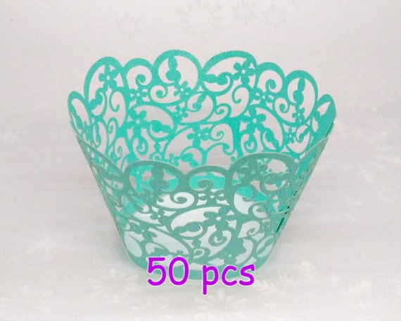 50pcs Cupcake Liners Blue