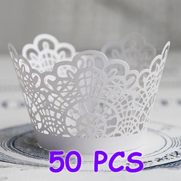 Stencil Ocean party cupcake liner Ocean party wrappers Sailor wedding wrapper white lace shapes Cupcake Wrapping paper wedding wraps collars