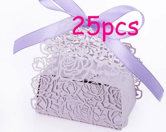 Filigree rose Paper box rose wedding favor box macaron favor boxes engagement wedding party classic wedding decor gift box guest welcome bag