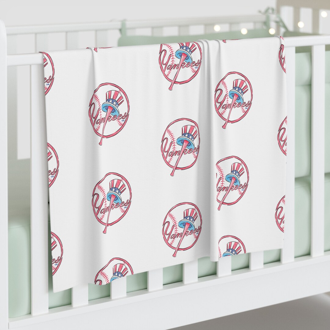 Yankees Logo Watercolor Design Baby Swaddle Blanket Etsy