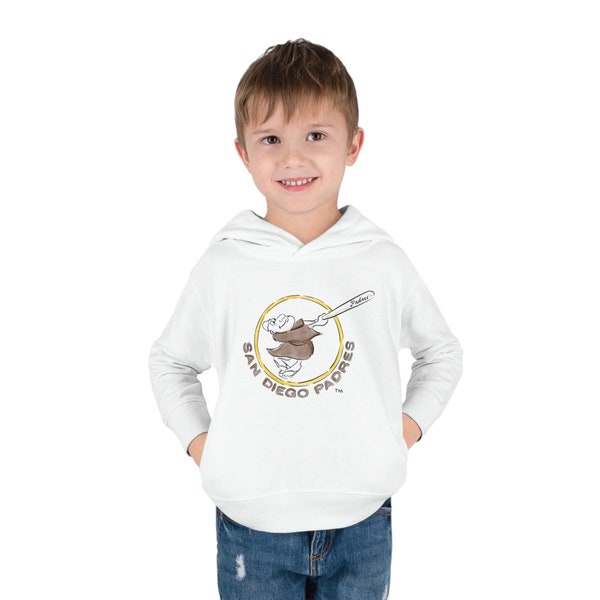 Watercolor SD Padres Logo Toddler Pullover Fleece Hoodie