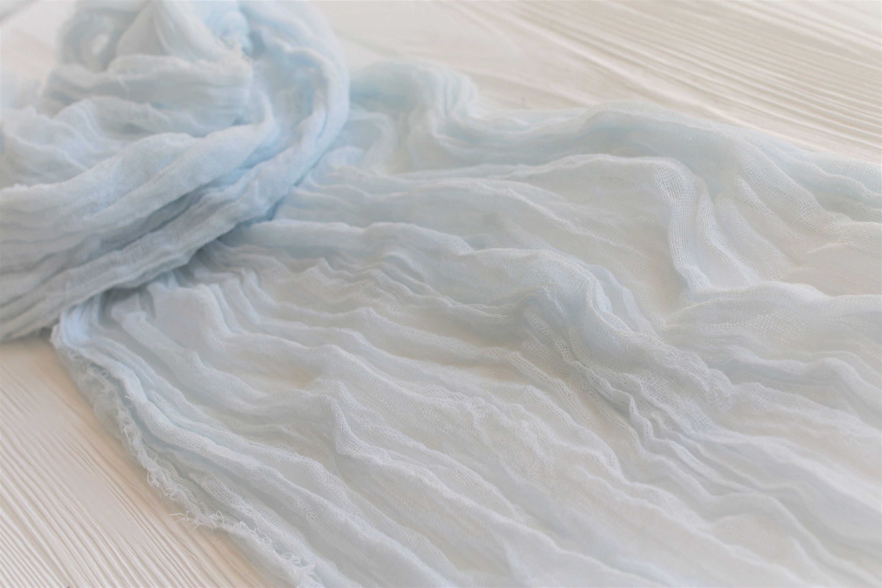Hellblauer Tischläufer Hochzeit, Tischläufer Hochzeit Gaze, Tischläufer Hochzeit Gaze Chiffon