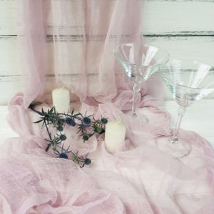 Vintage Rose Boho Hochzeit Käsetuch Tischläufer, Hochzeit Tischläufer, Hochzeit Dekor, Rustikaler Läufer, Hochzeit Bogen Draping Gauze Chiffon