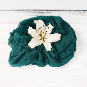 Teal Wedding table runner, Boho Wedding Cheesecloth table runner,  Wedding Decor, Rustic Table Runner, Wedding arch Draping gauze chiffon