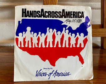 Vintage Original 1986 Hands Across America/We Are The World 45 RPM Record