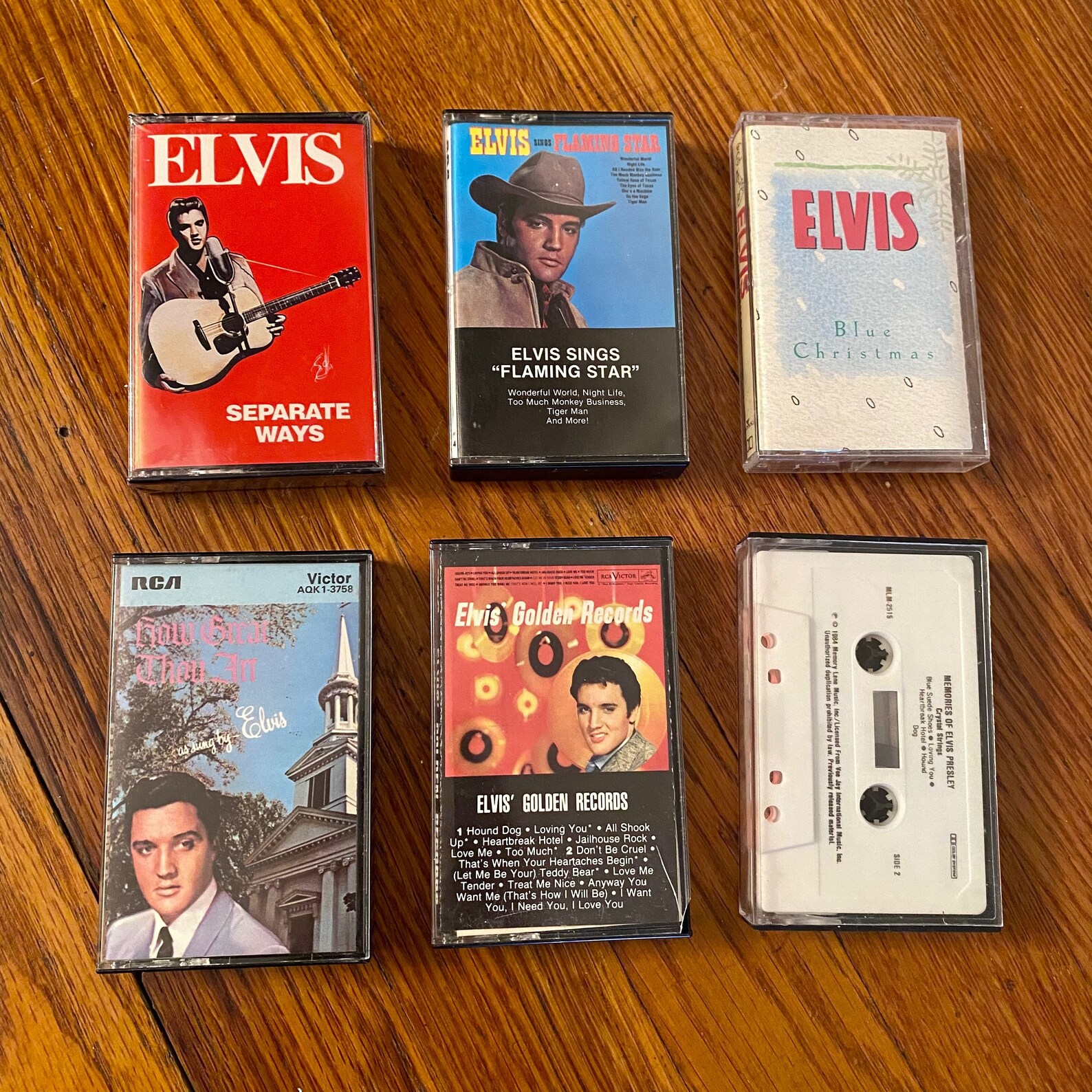 Vintage Elvis Presley Music Cassette Tapes Set of 6 Etsy