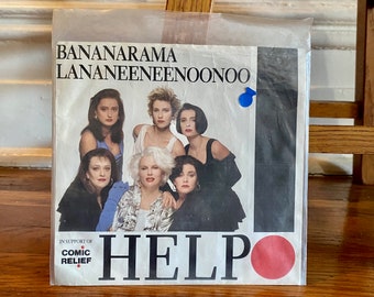 Vintage Original 1989 Bananarama Lananeeneenoonoo HELP 45 RPM Record