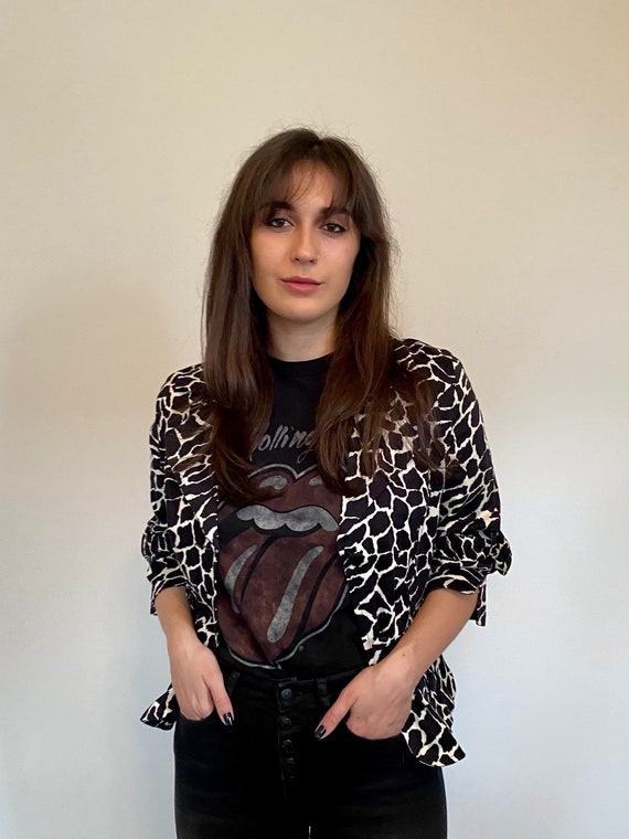 Vintage 80s Talie Animal Print Cow Print Jacket