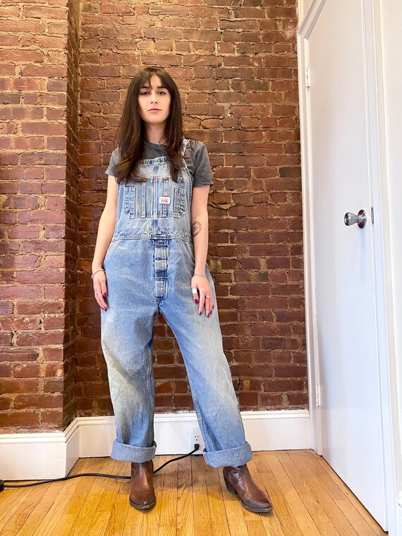 Vintage 80s Roundhouse Light Wash Denim Overalls
