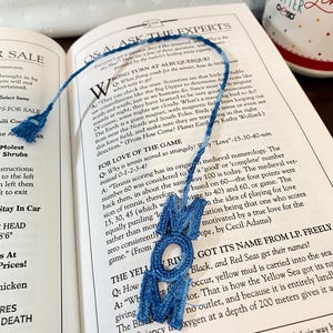 MOM Bookmark embroidery with 10 inch tassel.
