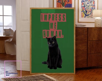 no: 126, Cat Digital Wall Art Print, Funny Cat Poster, Cute Kitten Illustration, Cat Lover Gift, Cat Wall Decor , cat lover gifts, cat quote