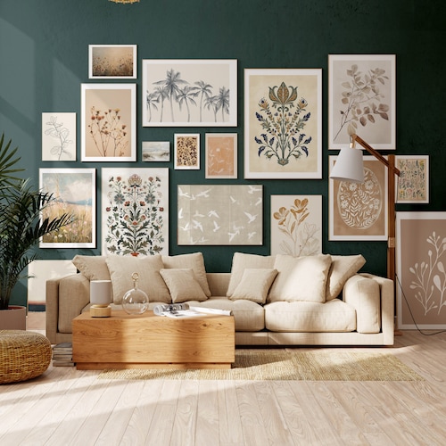 MEGA BUNDLE Set of 17, Neutral Sage Green Gallery Wall Print