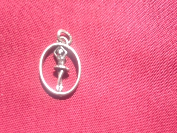 Spinning Sterling Silver ballerina pendant