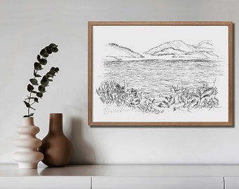 Download digitale della spiaggia delle banche esterne, stampa digitale della spiaggia, stampa digitale con inchiostro, stampa digitale delle banche esterne, stampa digitale delle onde, stampa della spiaggia