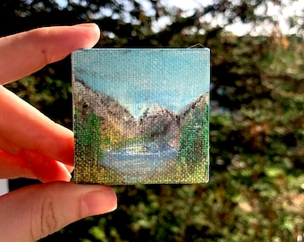 Mini canvas - lake in the mountain