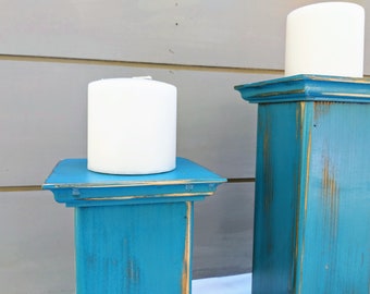 Wood Candle Holder, Rustic Table Decor, Farmhouse Decor, Candle Pillars, Beach House Decor