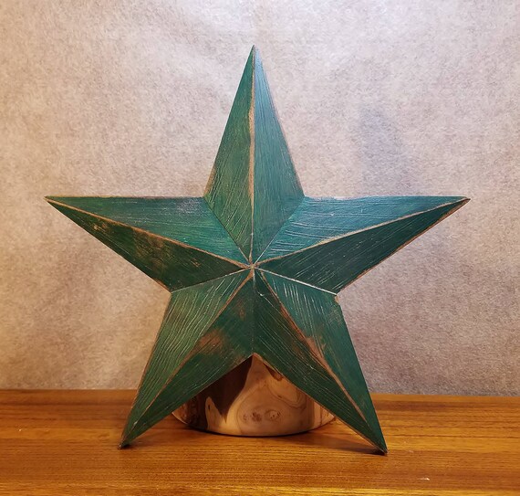 Wood Star Rustic Decor Tree Topper Beveled Barn Star 12 Etsy