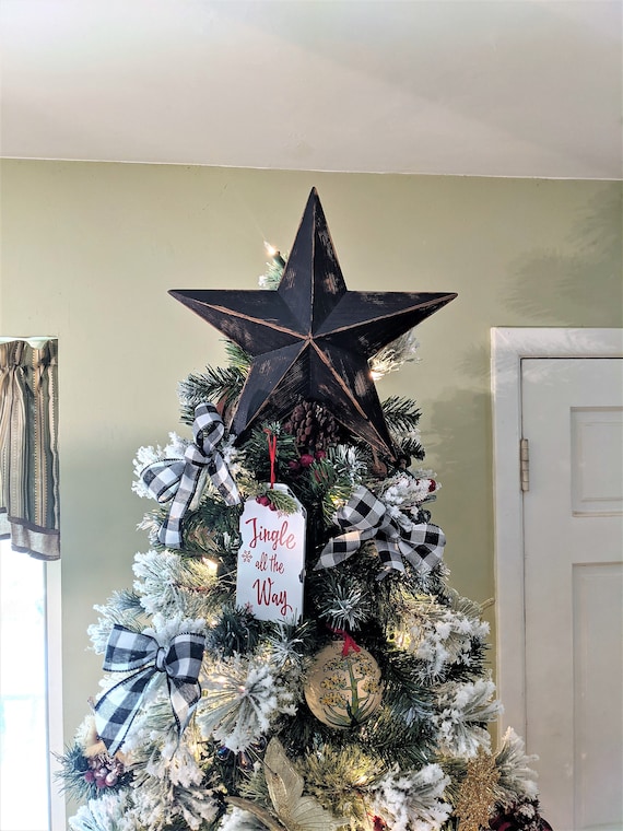 Rustic christmas tree topper online