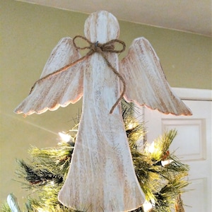 Angel Christmas Tree Topper, Rustic Wood Angel, Wooden Angel Tree Topper, Christmas Tree Topper, Cedar Wood Angel, Christmas Ornament