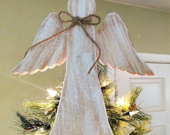 Angel Christmas Tree Topper, Rustic Wood Angel, Wooden Angel Tree Topper, Christmas Tree Topper, Cedar Wood Angel, Christmas Ornament