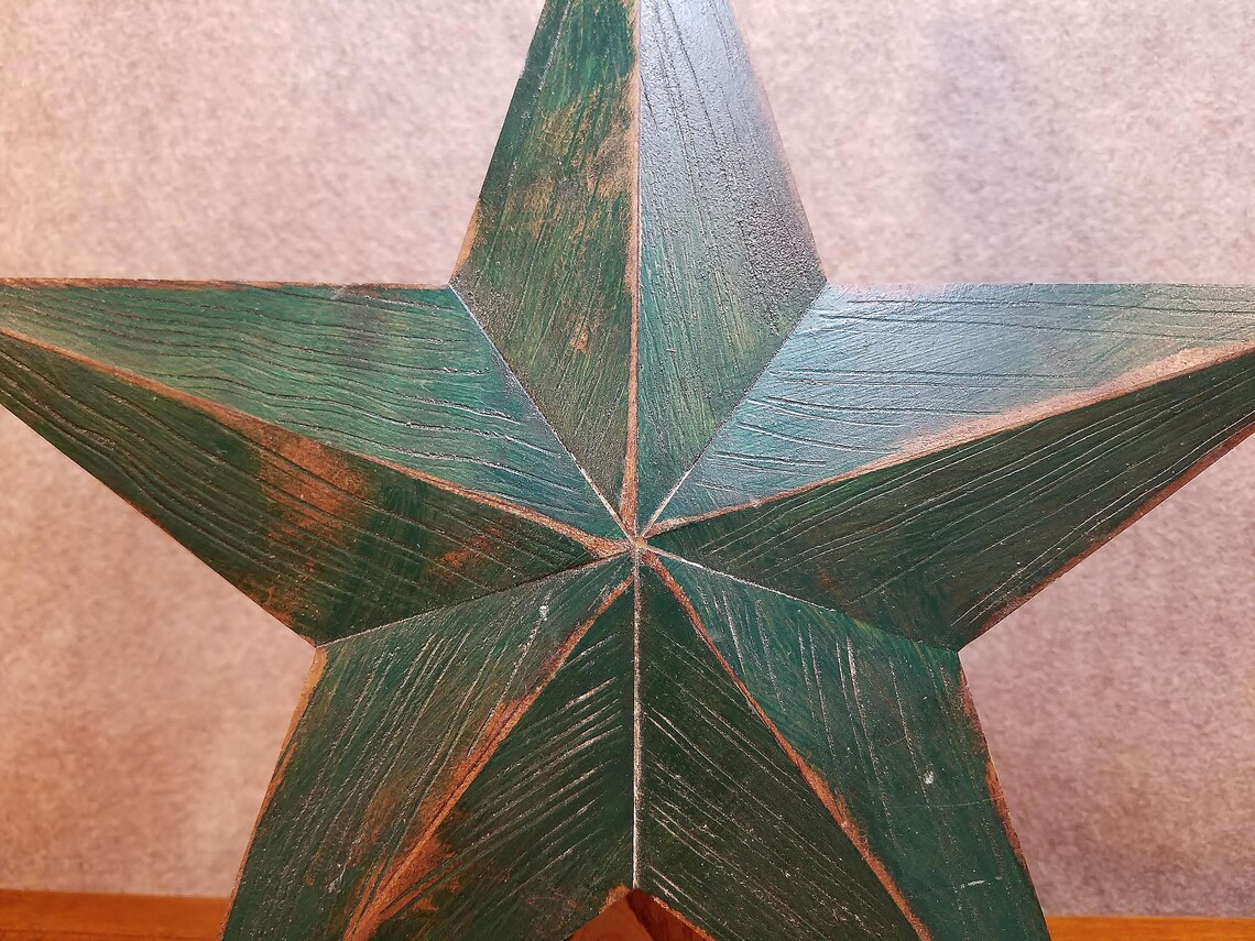 Wood Star Rustic Decor Tree Topper Beveled Barn Star 12 Etsy