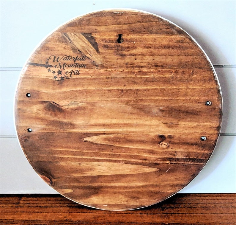 Round Wood Serving Tray Monogram Tray Name Tray Etsy