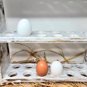 Eggs Rack Display Farmhouse Egg Rack, Egg Storage, Fresh Egg Display, Rustic Wood Egg ...