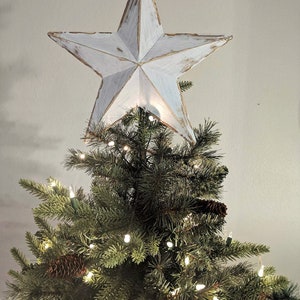 Rustic Wood Star, Tree Topper Star, Christmas Decoration, Farmhouse Tree Topper image 6