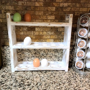 Eggs Rack Display Farmhouse Egg Rack, Egg Storage, Fresh Egg Display, Rustic Wood Egg ...