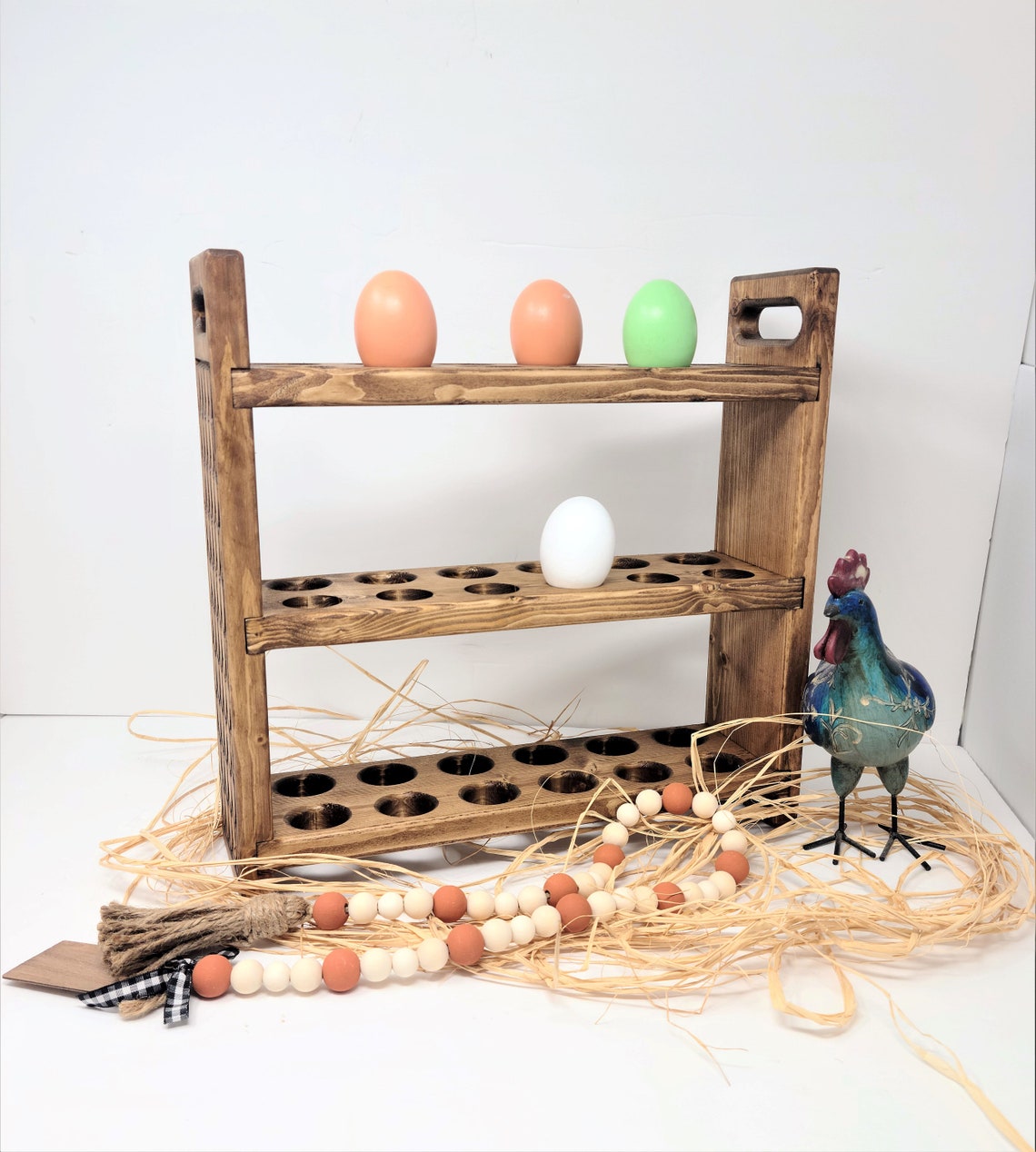 Farmhouse Egg Rack Egg Storage Kitchen Countertop Fresh Egg Etsy