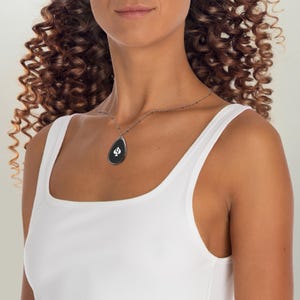 Queen Of Spades Necklace, Kinky Jewelry For Her, QOS Pendant, Submissive Symbol Necklace, FLR Jewelry, Femdom Gift, Teardrop Necklace