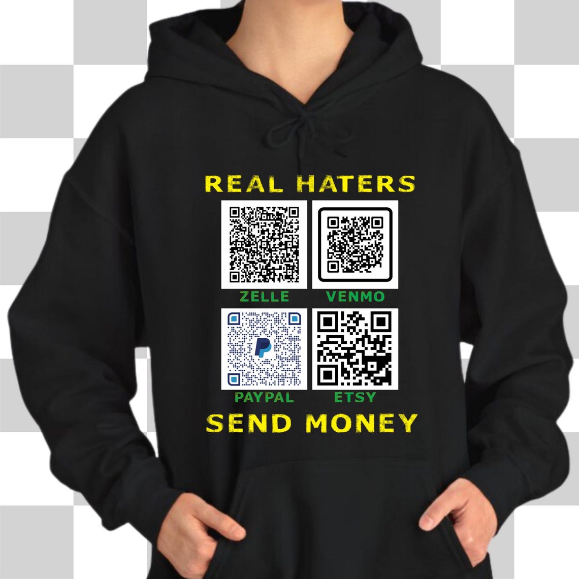 Custom QR Code Hoodie, Personalized Hoodie With Scannable QR Code ...