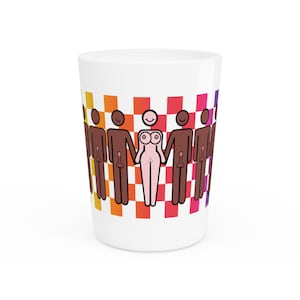 Funny Ceramic Shot Glass, Alcohol Party Gift, Small Barware Decor, Inappropriate College Drinkware, Adult Humor Shotglass, Naughty Shot