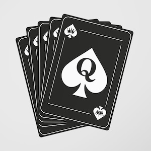 Jeu de cartes Reine de pique, Jeu de cartes unique, Cadeau Reine de pique, Jeu pour couples, Jeu de cartes pour adulte, Cartes de poker fantaisie fantaisie, Design de cartes audacieux