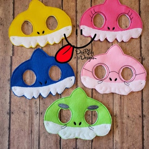 Baby Shark Family Felt Masks. Halloween Costume, Birthday Party,  Favors, Quiet Play,