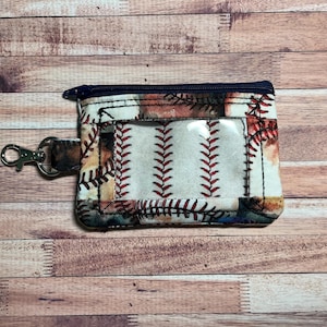 Béisbol, billetera de identificación, muñequera, billetera de identificación, porta credencial, billetera con cremallera, billetera pequeña, regalo para maestros, relleno de medias, verano, monedero,