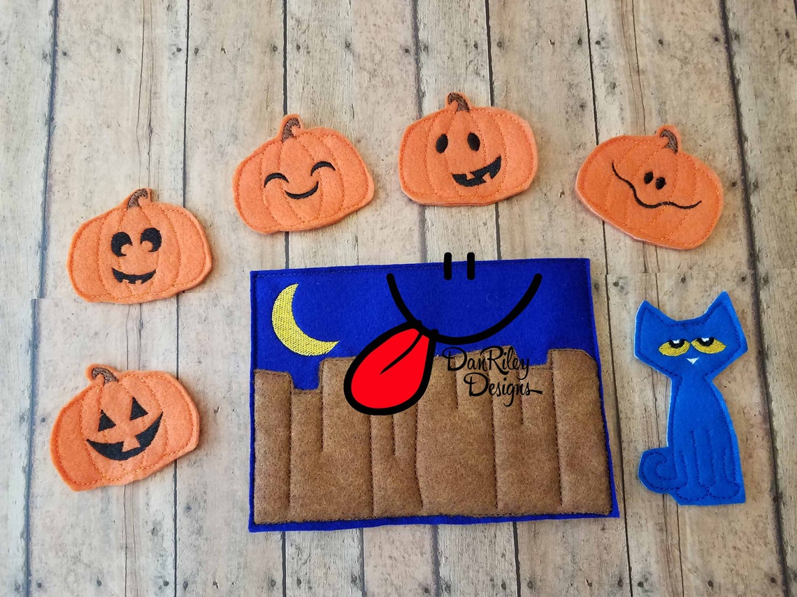 Five Little Pumpkin Finger Puppets Set Inspired Play | Etsy