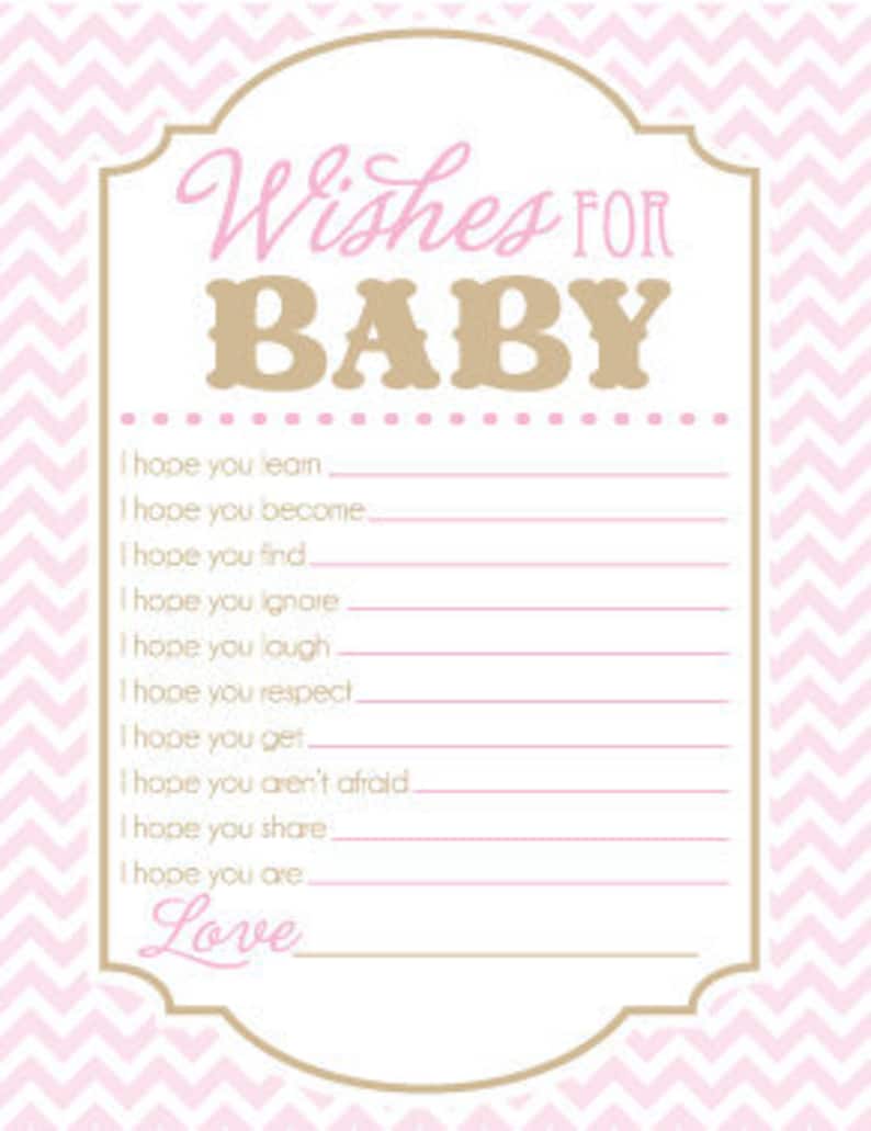 Baby Shower Game Sheet For Wishes For Baby I Hope You Etsy Baby Shower Game Sheet For Wishes For Baby I Hope You Etsy