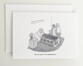 Tarjeta de gato arrepentido - 5x7