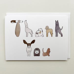 Dog Letters Thank You Card - 5x7 image 1