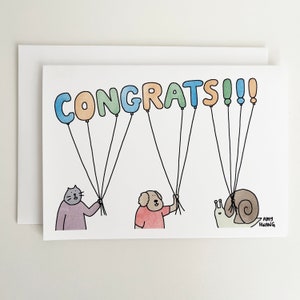 Congrats Balloons Card - 5x7