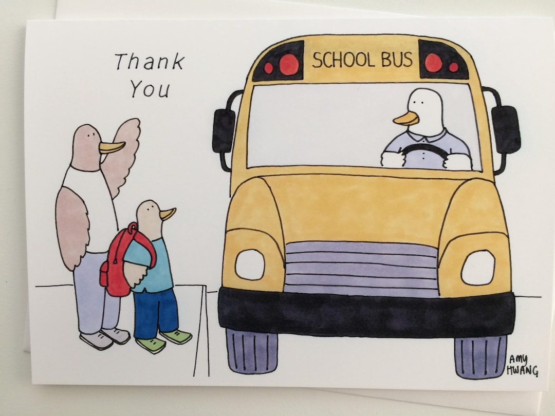Bus Driver Card - 5x7 - Etsy