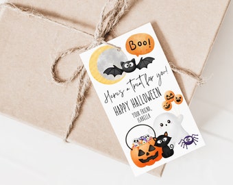 Halloween Party Favor Tag, Editable Halloween Favor Tag, Halloween Gift Tag, Halloween Birthday Party, Printable Party Favor Tag, Halloween