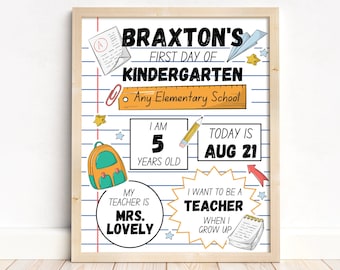 First Day of School Sign, Back to School sign, Canva Back to School Template, Editable First Day of School Sign, Digital Back to School sign