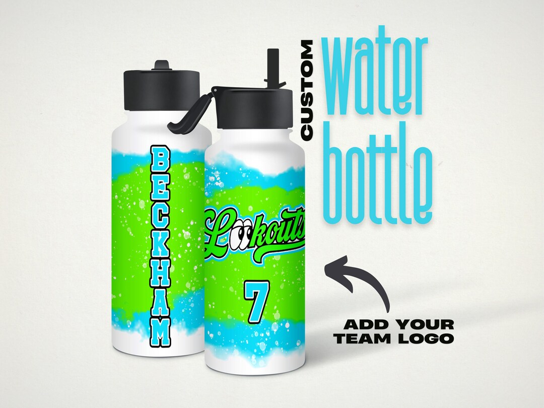 Personalized 32oz Team Sports Water Bottle | Custom Name, Number & Team ...