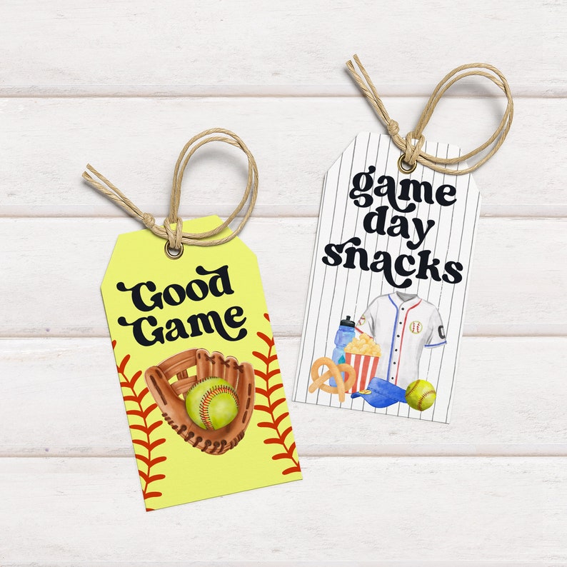 Softball Snack Bag Tags, Sports Snacks, Team Snacks, 3 Softball Printable Tags, Post Game Snack, Team Mom, Snack Tag, Kids Sports Tag image 5