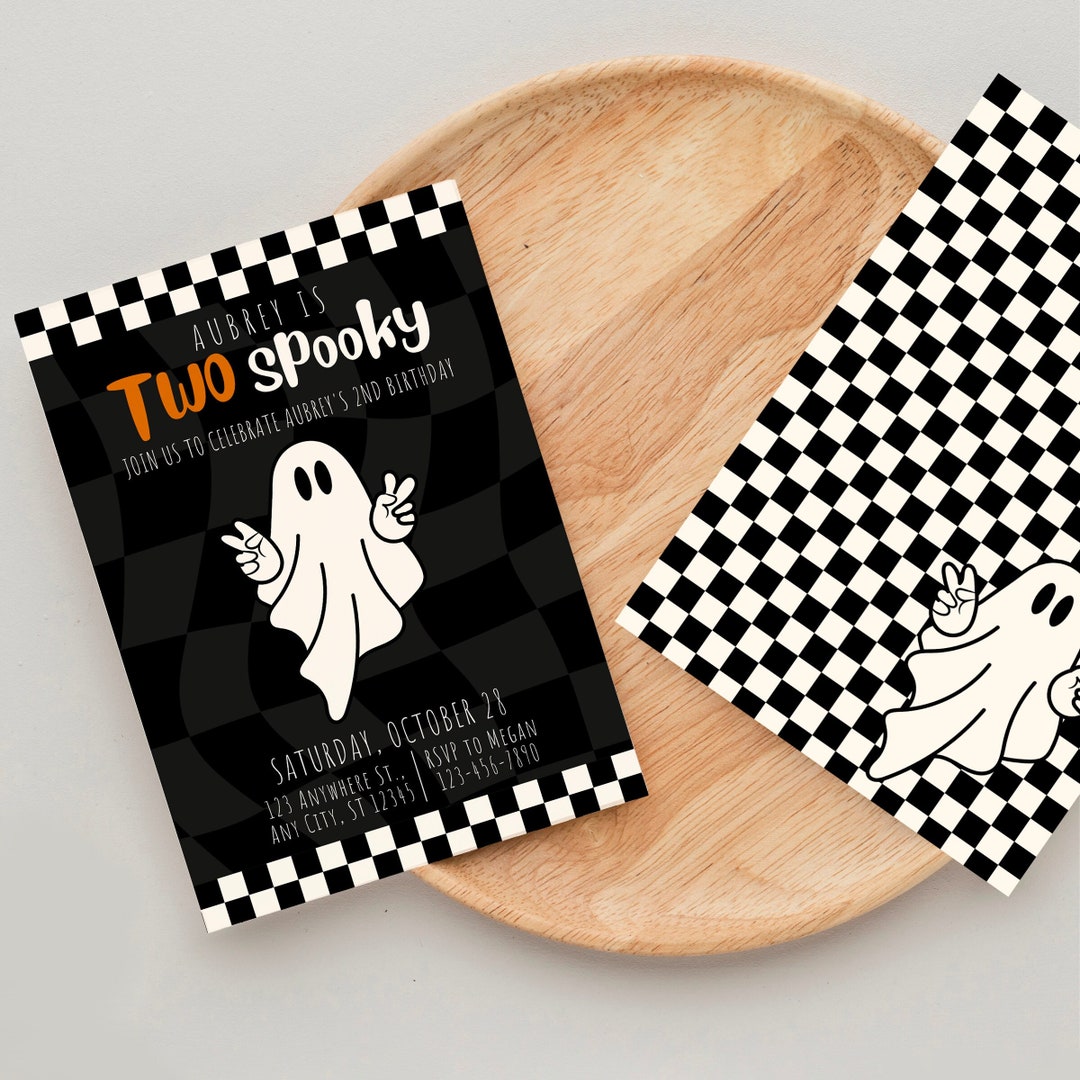 Halloween Birthday Party Invitation Template, Digital Halloween