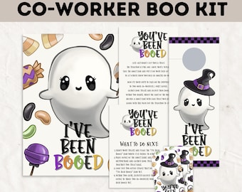 Co-worker You've Been Booed Printable Halloween Kit, Office Boo sign and poem, Boo your co-worker, Staff Boo Kit, Instant Download Boo Kit